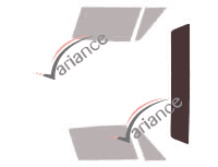 Schéma vitres Porsche 911 (3) Cabriolet 2 portes (1989 - 1993)